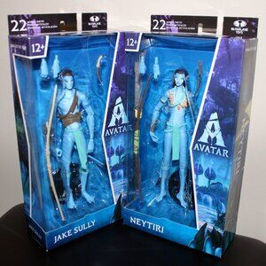 2 x McFarlane Toys Disney Avatar JAKE SULLY + NEYTIRI 7" Action Figures 2022